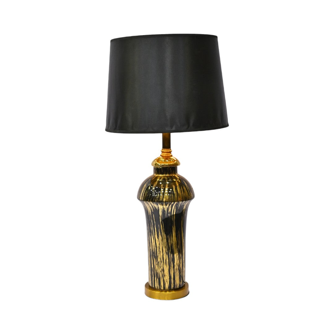Eira Black Glaze Table Lamp