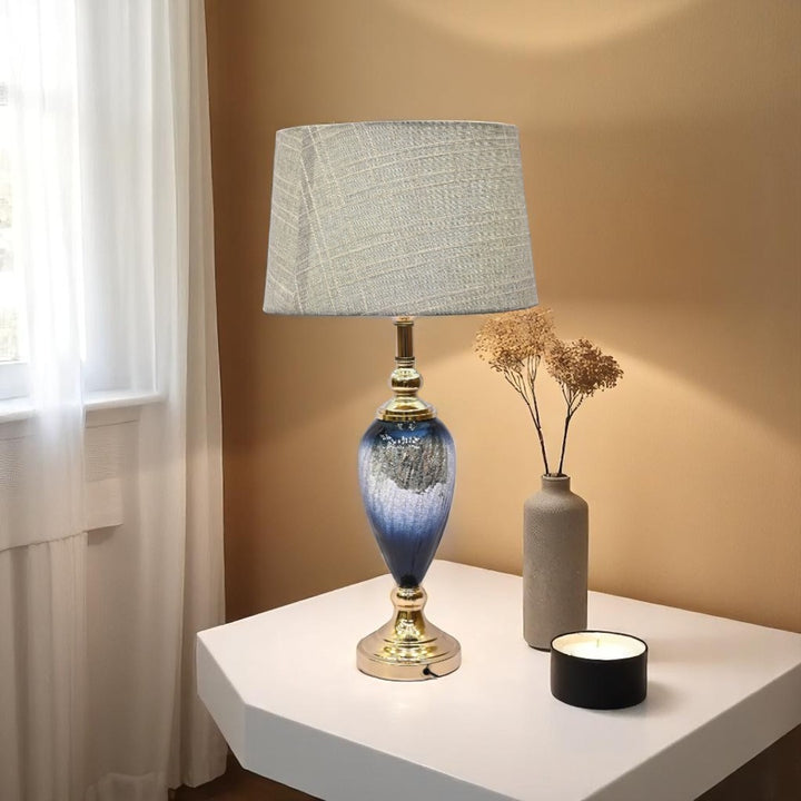 Versace Greca Blue Luxe Crystal Lamp