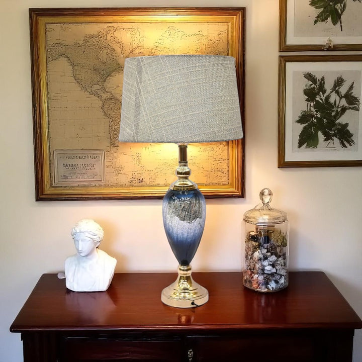 Versace Greca Blue Luxe Crystal Lamp