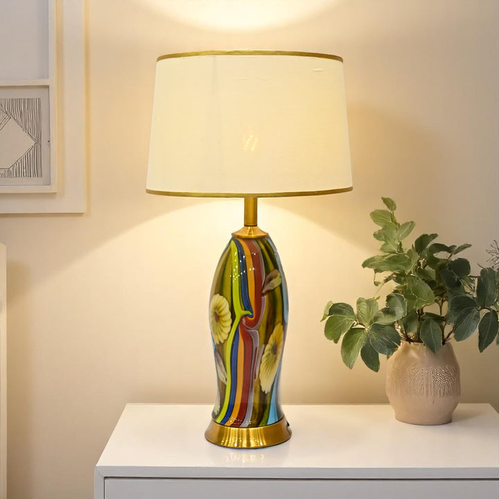 Medusa Luxe Heavy Glass Side Table Lamp