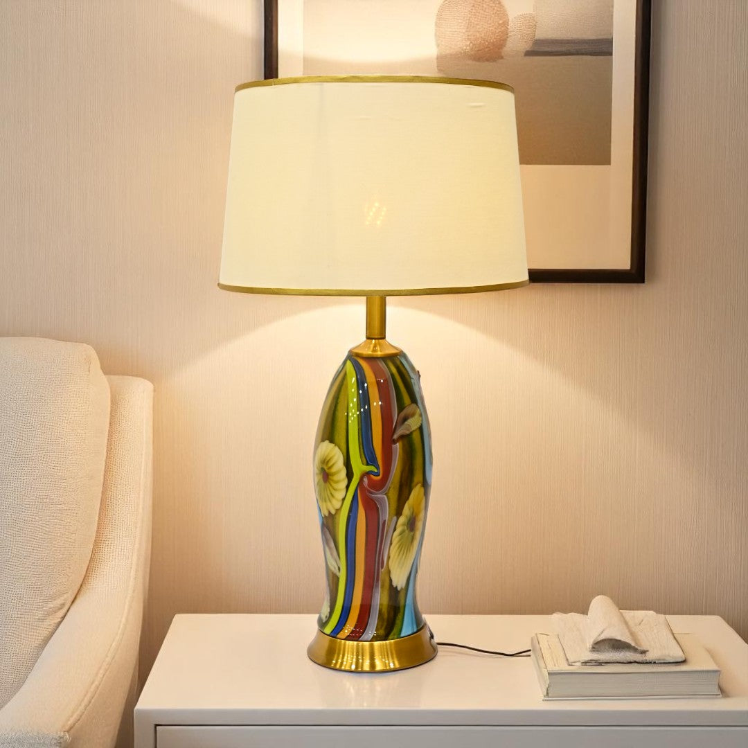 Medusa Luxe Heavy Glass Side Table Lamp