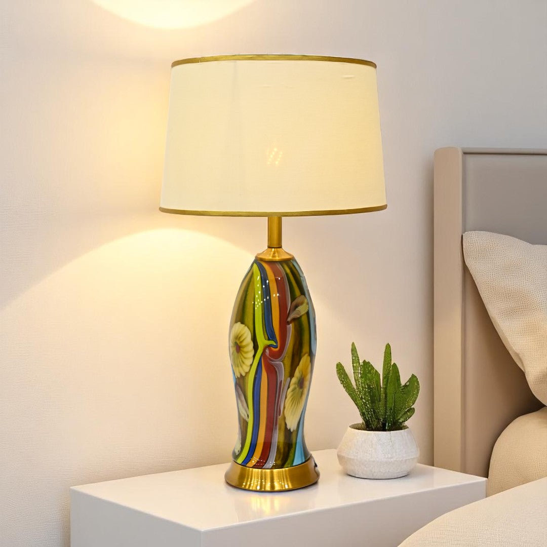 Medusa Luxe Heavy Glass Side Table Lamp