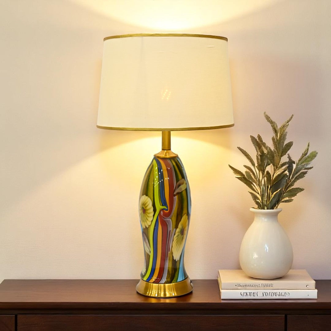 Medusa Luxe Heavy Glass Side Table Lamp