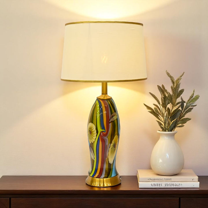 Medusa Luxe Heavy Glass Side Table Lamp