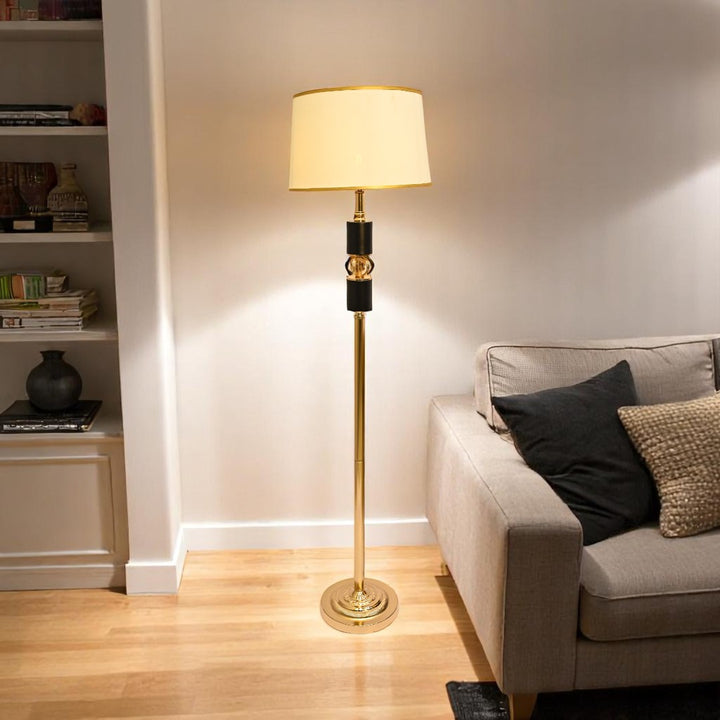 Obsidian  – Matte Rose gold  Black Floor Lamp