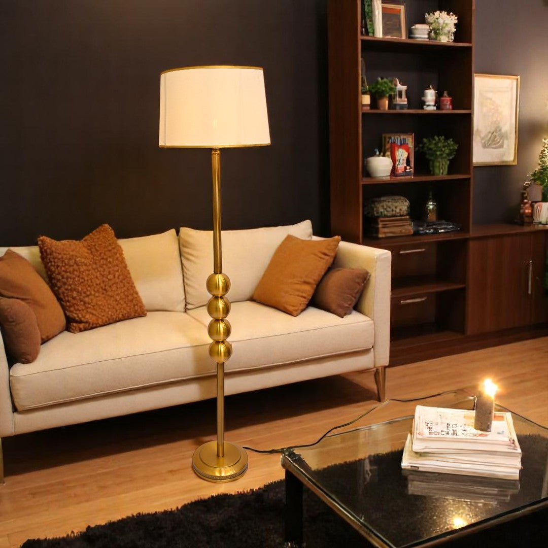 Golden Aura – Gold Metallic Floor Lamp
