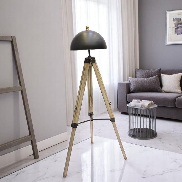 Eclipse Trio – Black Tripod Pod Floor Lamp