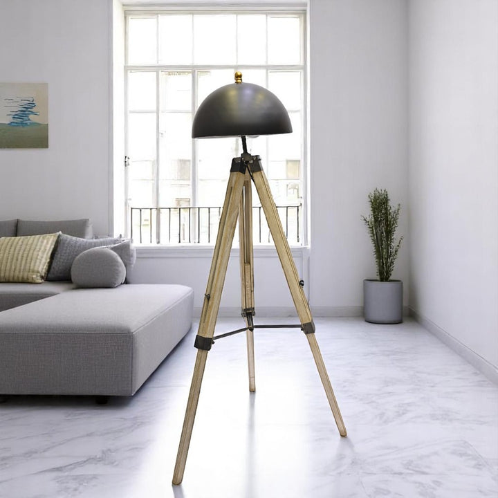Eclipse Trio – Black Tripod Pod Floor Lamp