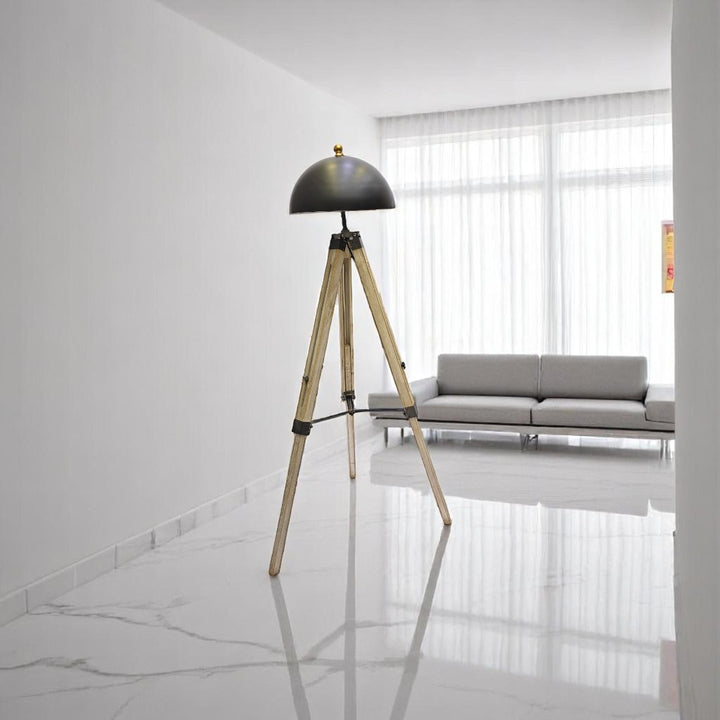Eclipse Trio – Black Tripod Pod Floor Lamp