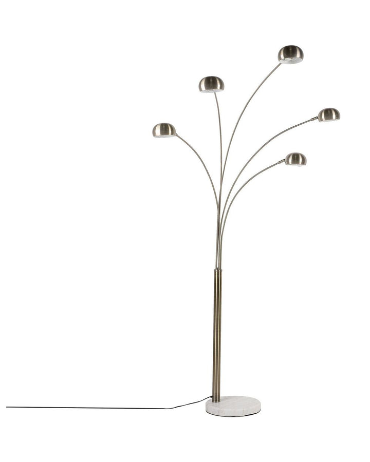 Brass Radiant Cascade 5 Arc Lamp