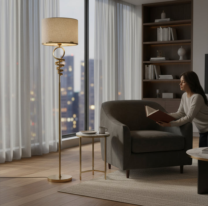 Golden Elegance Rose-Gold  Floor Lamp