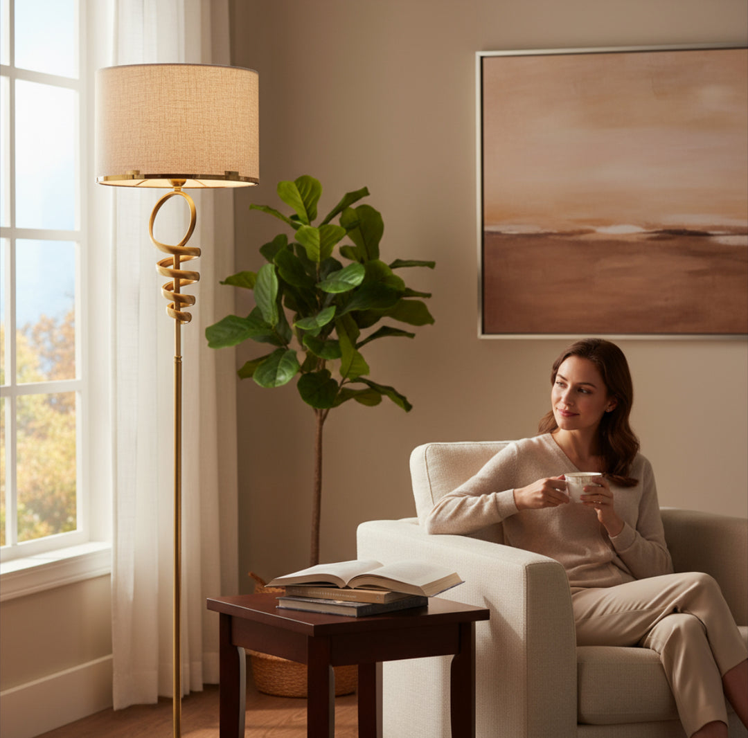 Golden Elegance Rose-Gold  Floor Lamp