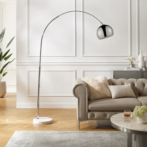Silver Nexus Arch Floor Lamp (3 Sizes Available)