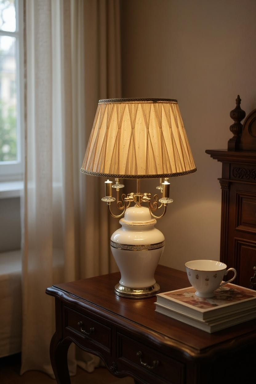 Vintage Lasered Glass Versace-Inspired Lamps