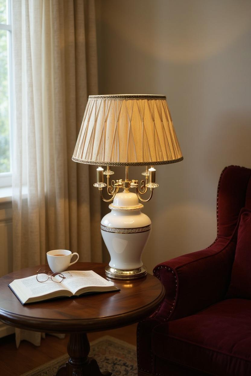 Vintage Lasered Glass Versace-Inspired Lamps