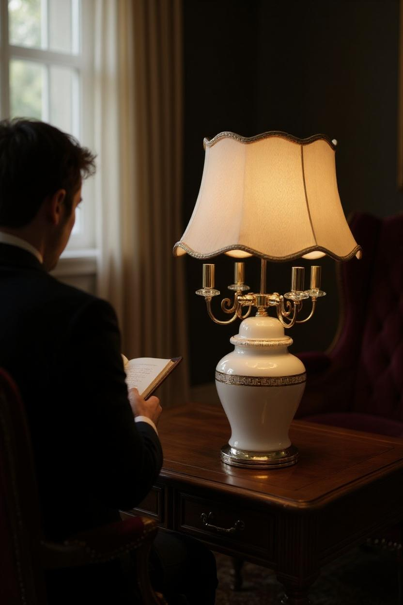 Vintage Lasered Glass Versace-Inspired Lamps