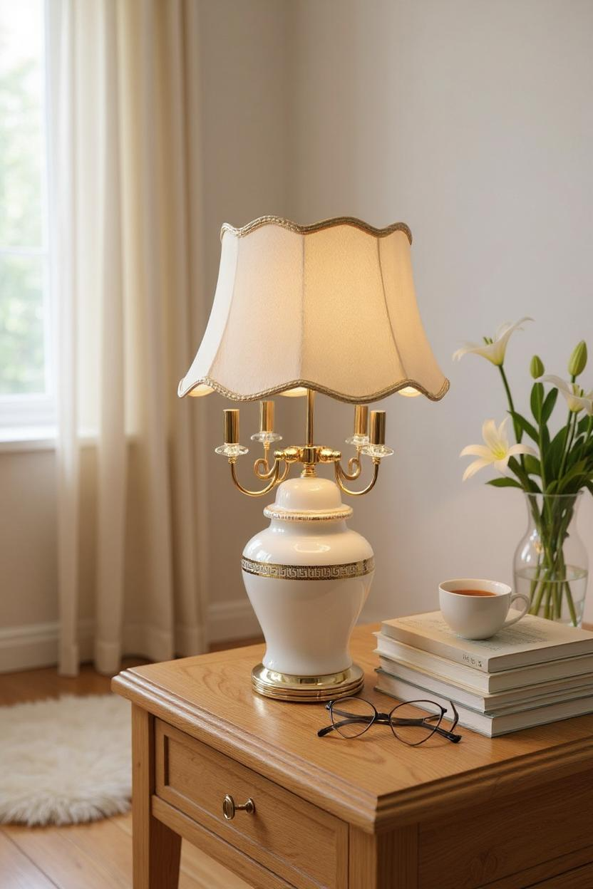 Vintage Lasered Glass Versace-Inspired Lamps