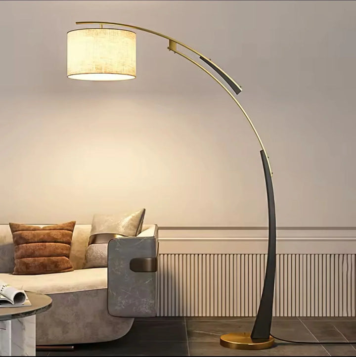 ArcLuxe Black & Gold Arc Floor Lamp