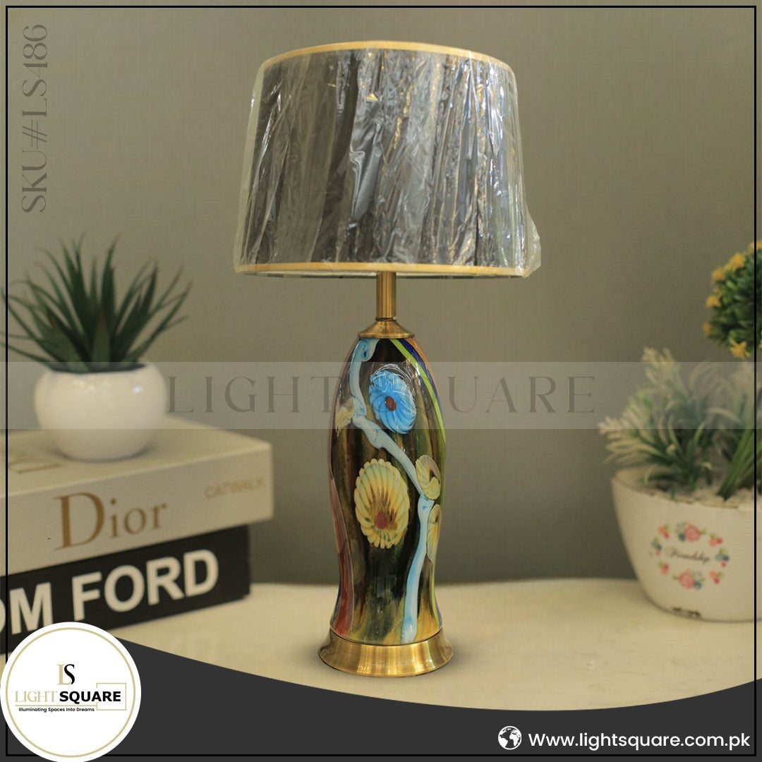 Floral Mosaic Ceramic Lamp (LS486)