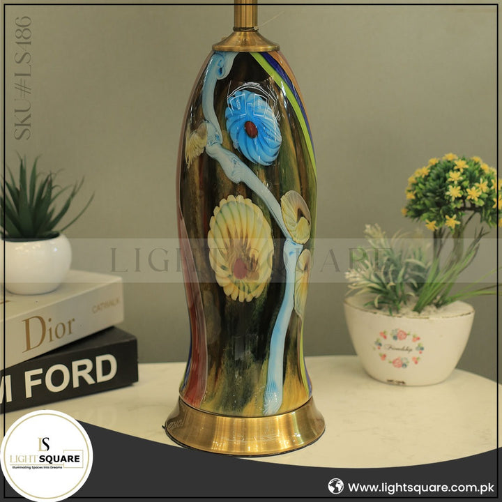 Floral Mosaic Ceramic Lamp (LS486)