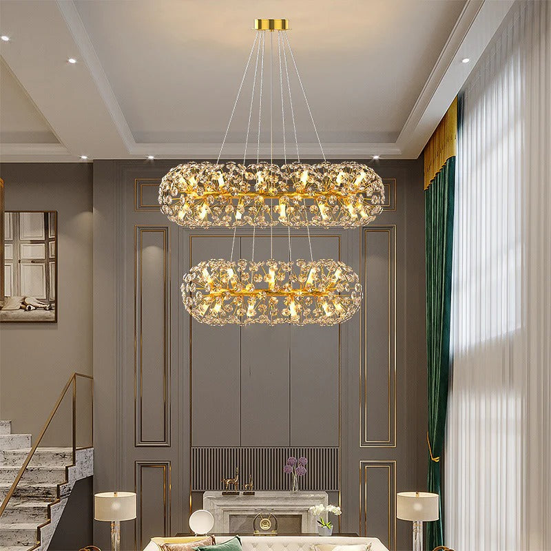 Celestial Round Crystal Chandelier