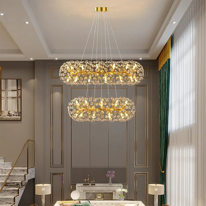 Celestial Round Crystal Chandelier