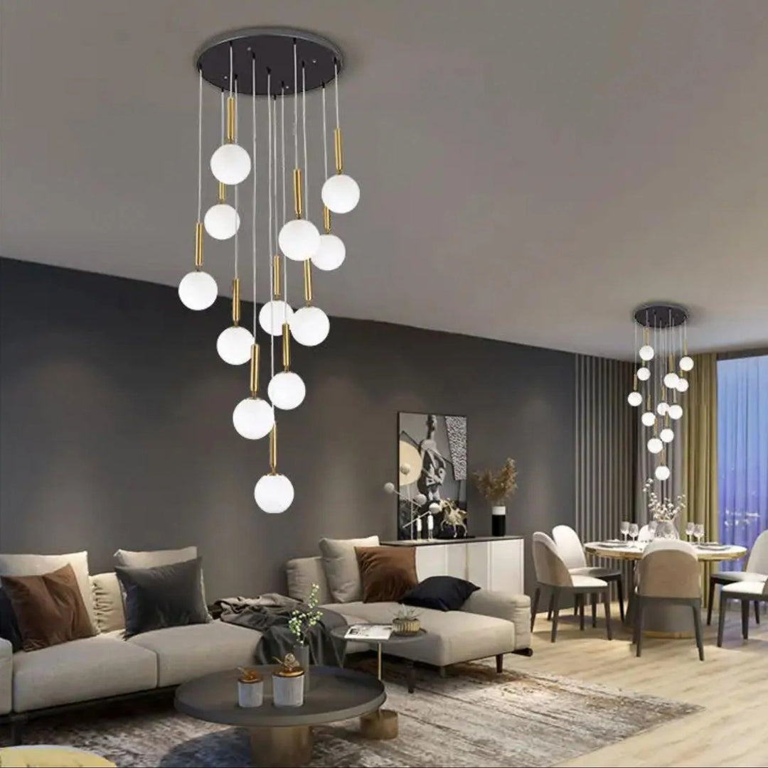 Lumiere White Ball Chandelier
