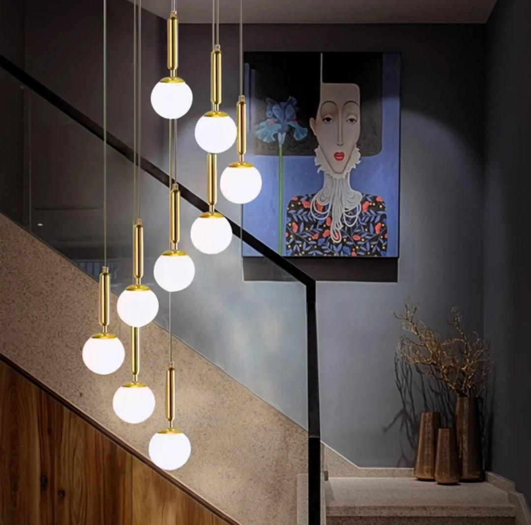 Lumiere White Ball Chandelier