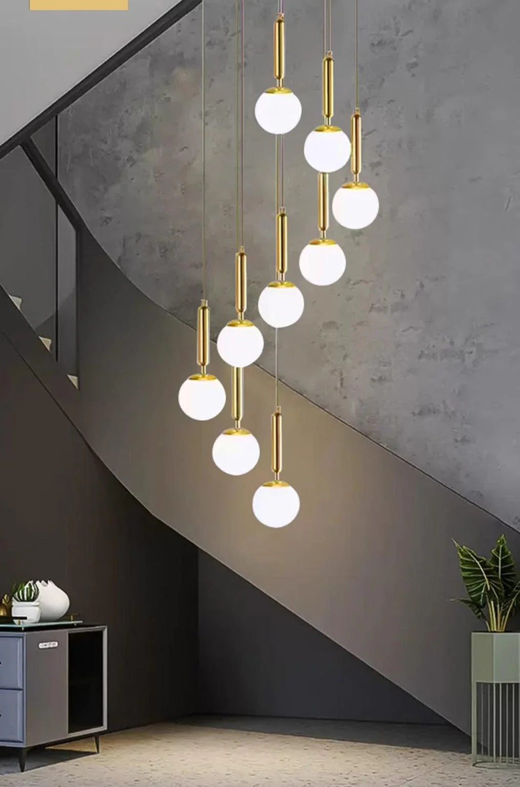 Lumiere White Ball Chandelier