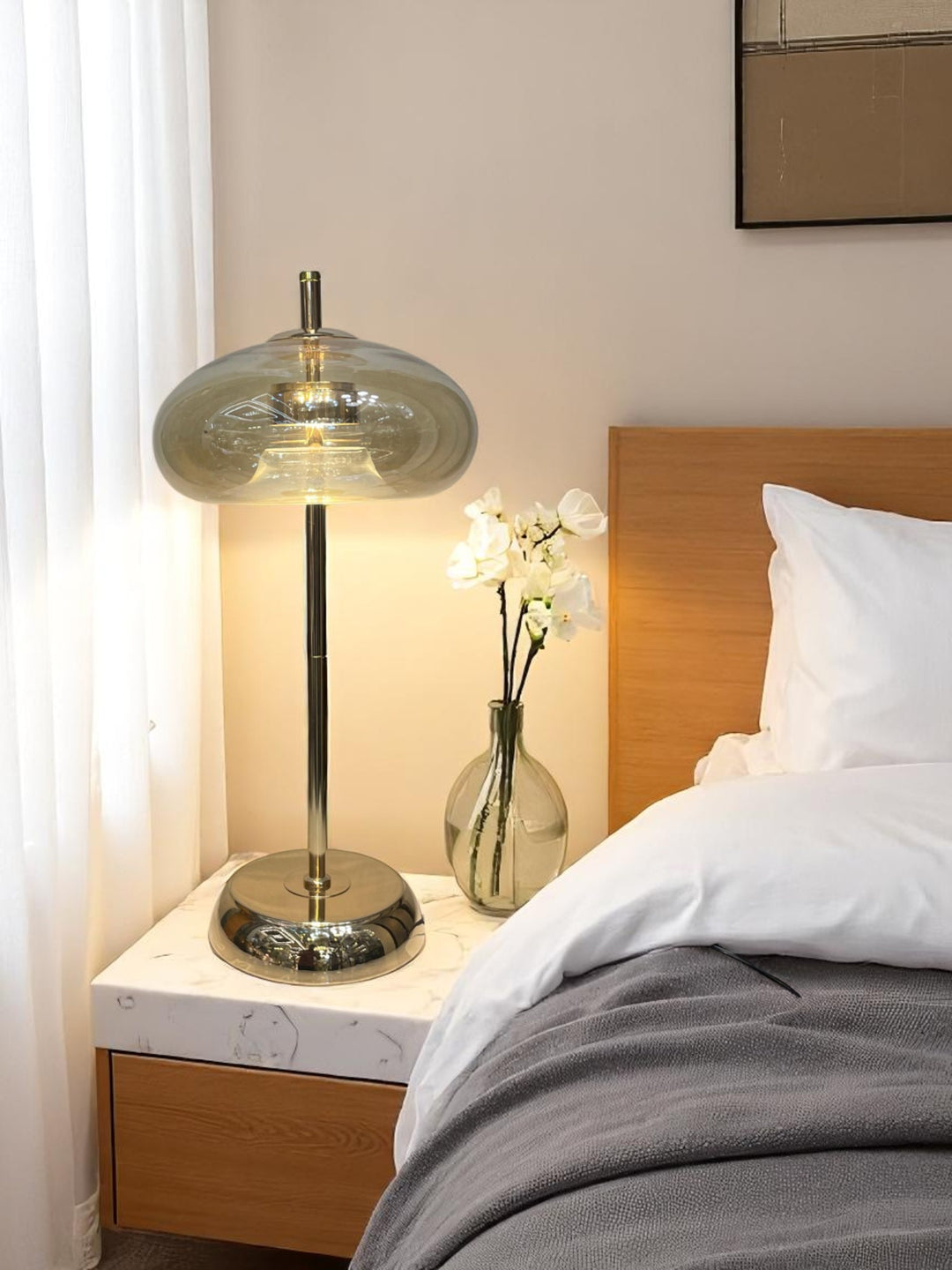 Luminara Crystal Glow LED Side Table Lamp