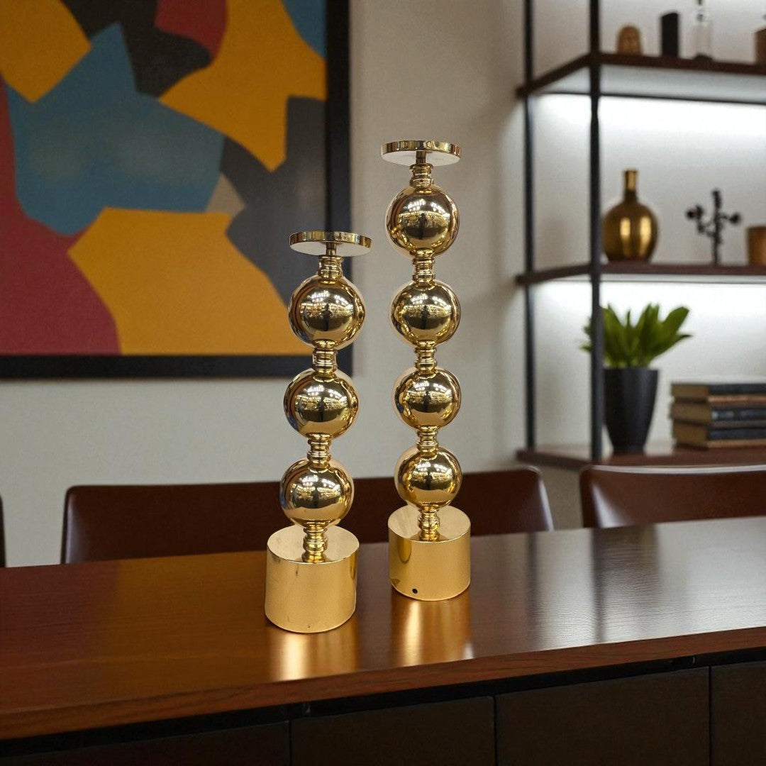 Modern Luxe  Metal Candle Stand