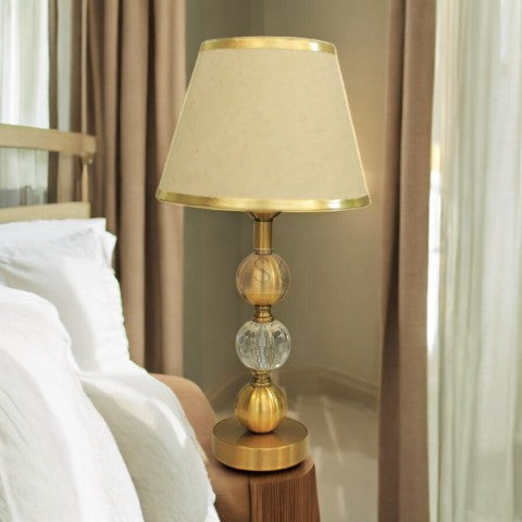 Golden Crystal Charm Table Lamp LS423