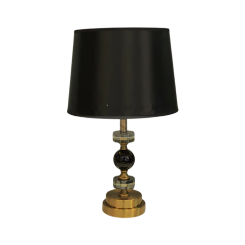 Elegant Black-gold Crystal Table Lamp (LS455)