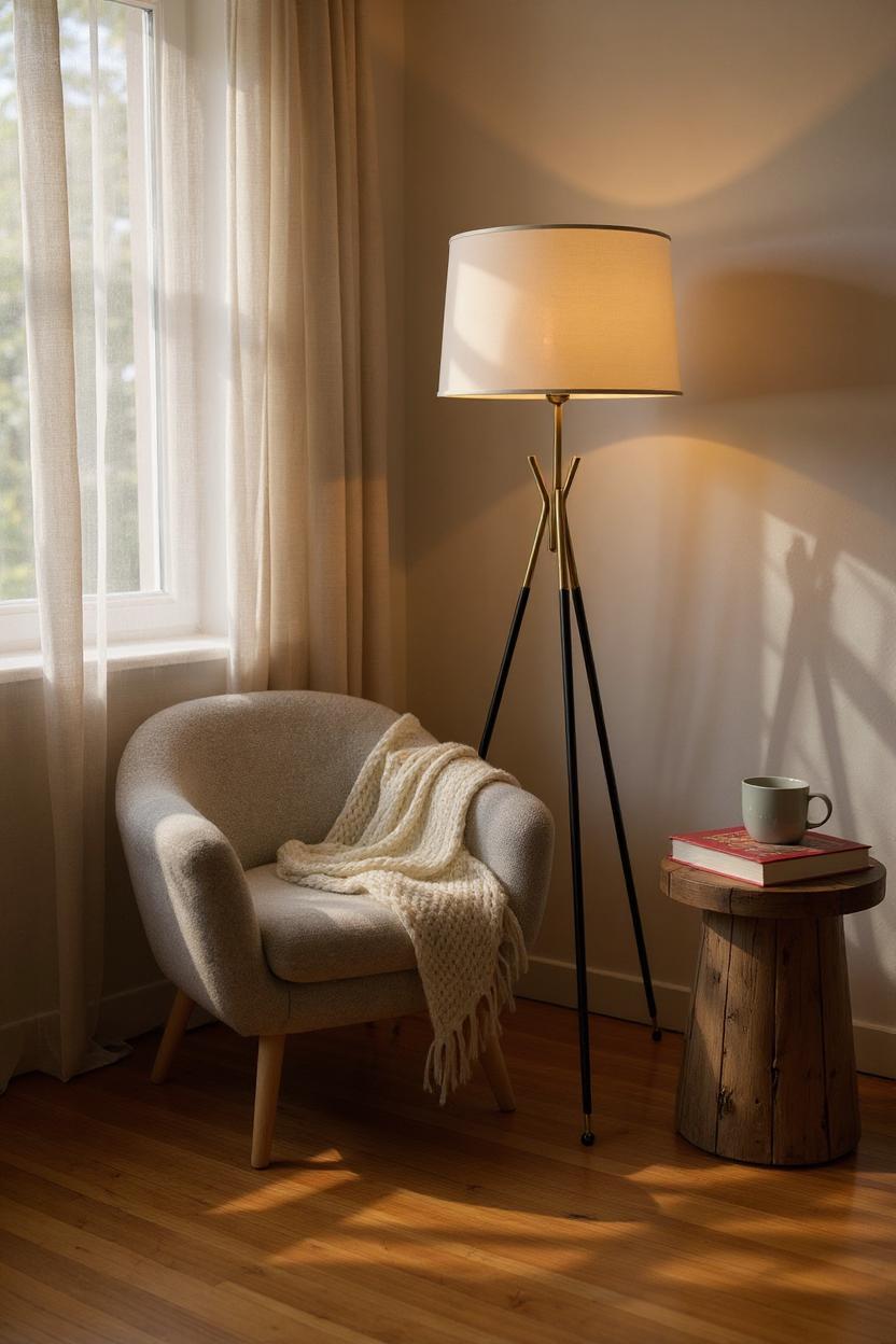 Halo Pod – Metallic Floor Lamp