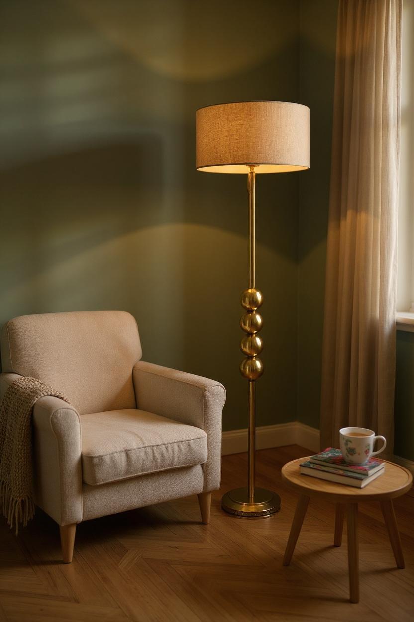 Golden Aura – Gold Metallic Floor Lamp