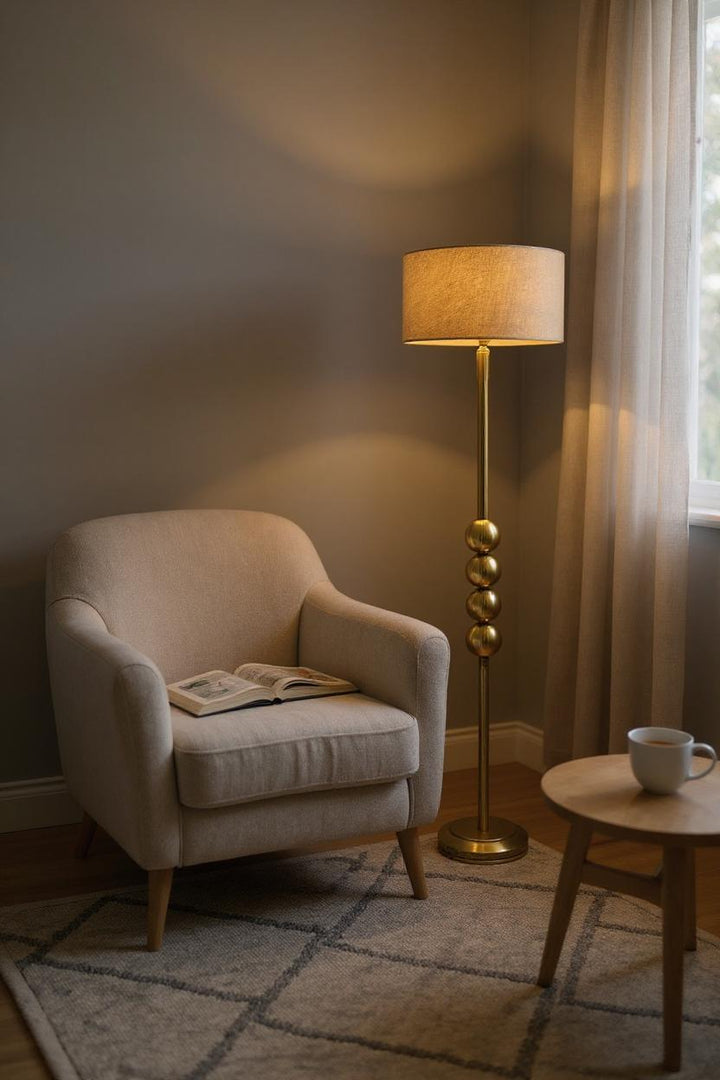 Golden Aura – Gold Metallic Floor Lamp