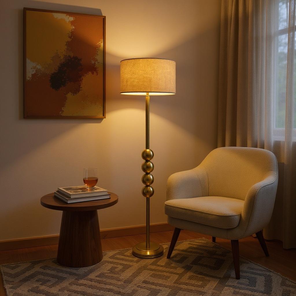 Golden Aura – Gold Metallic Floor Lamp