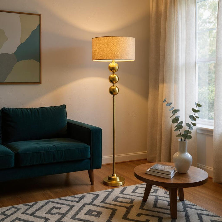 Aureum Luxe – Golden Brass Metallic Floor Lamp