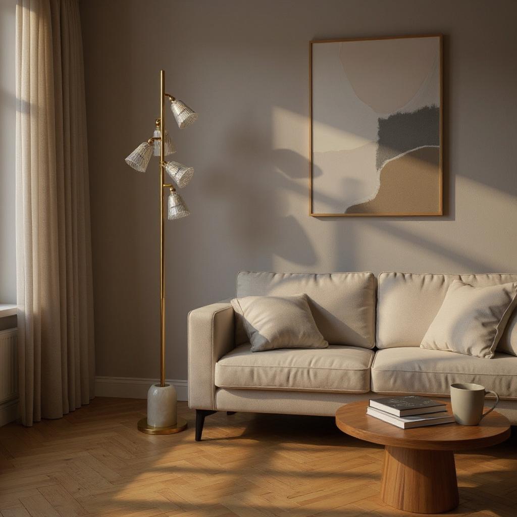 Luminous Frost – White Crystal Floor Lamp