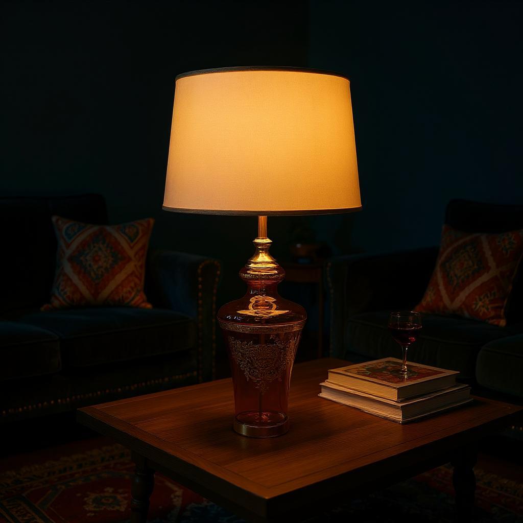 Versa Terra – Glass Versace-Inspired Side Table Lamp