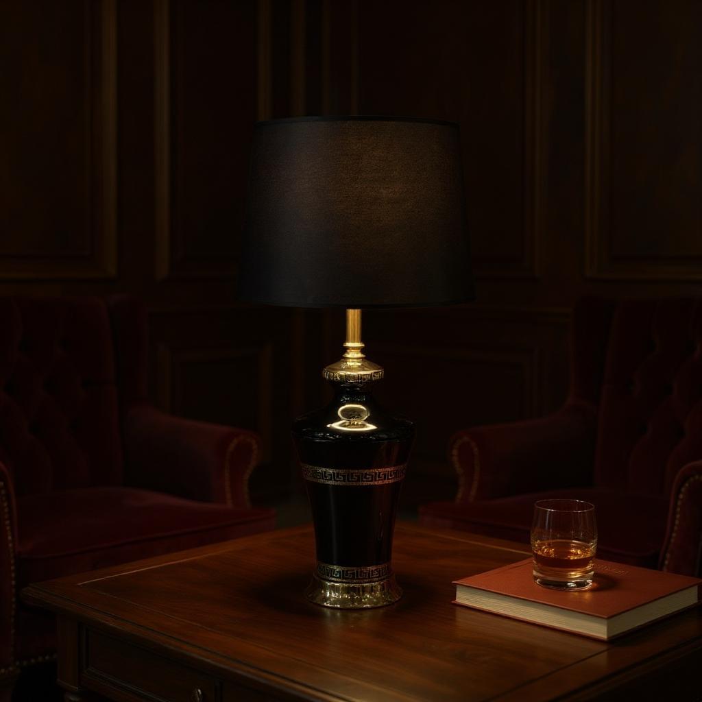 Versace Midnight Glass Glow side table lamp