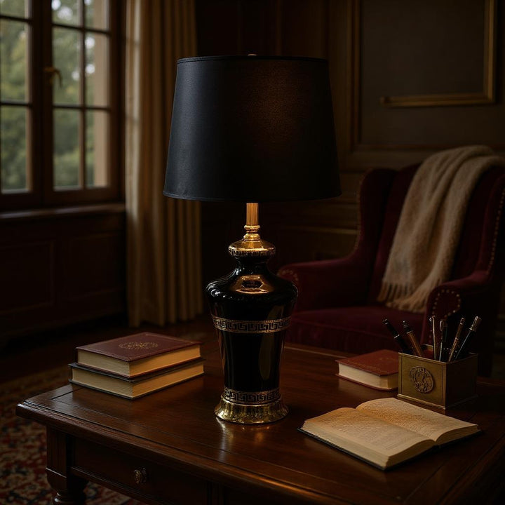 Versace Midnight Glass Glow side table lamp