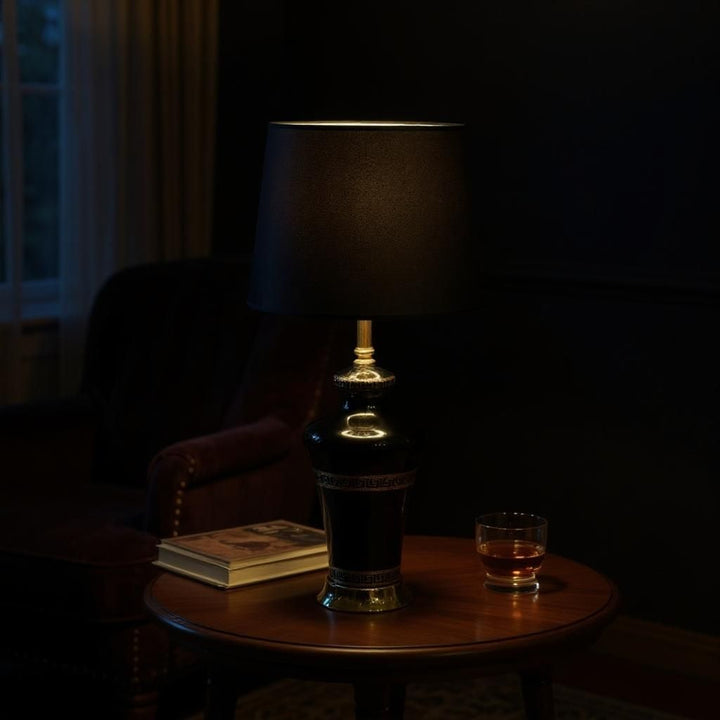 Versace Midnight Glass Glow side table lamp