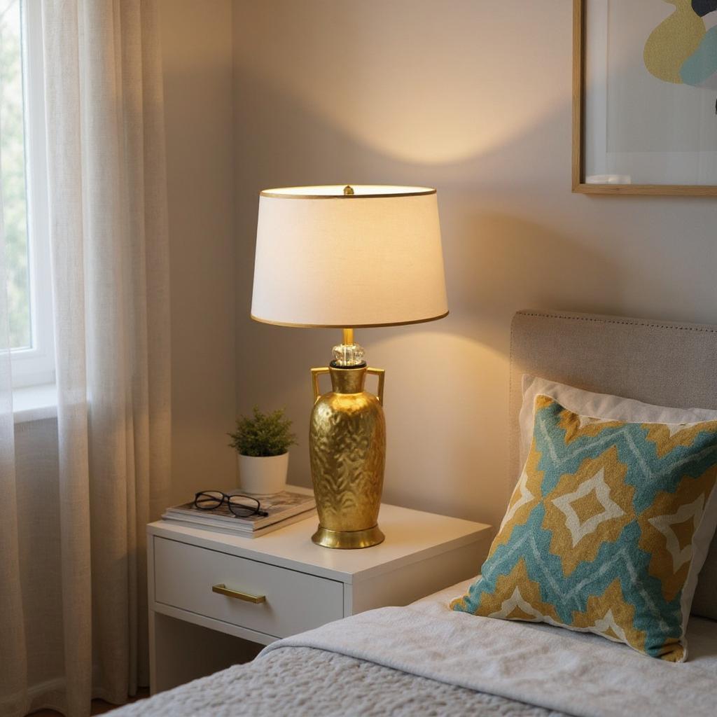 Solmara Gold Ceramic Table Lamp