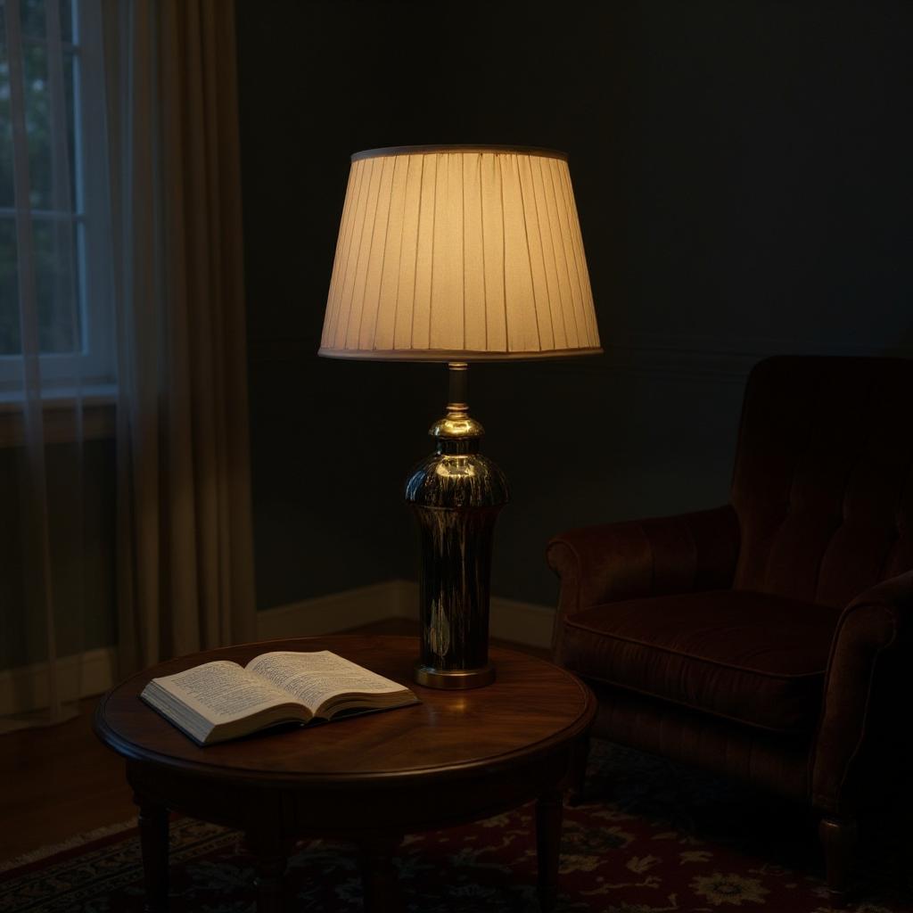 Eira Black Glaze Table Lamp