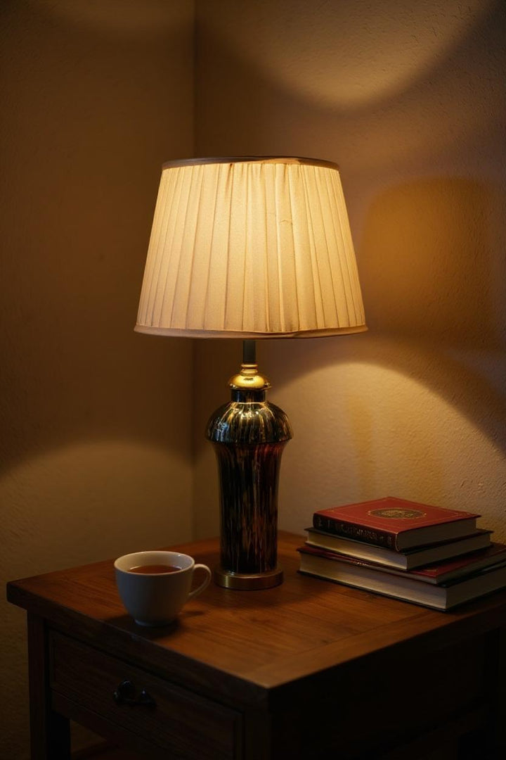 Eira Black Glaze Table Lamp