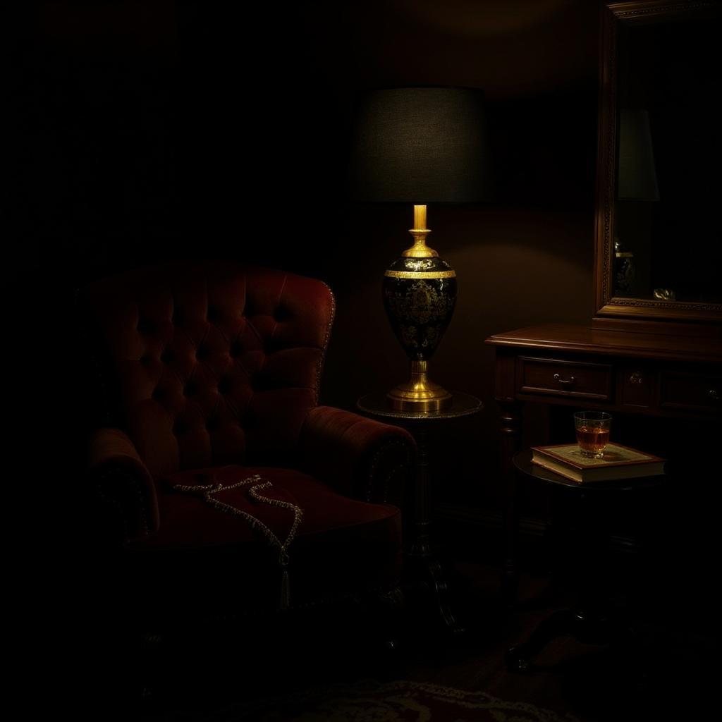 Czech Glass Vintage Table Lamp