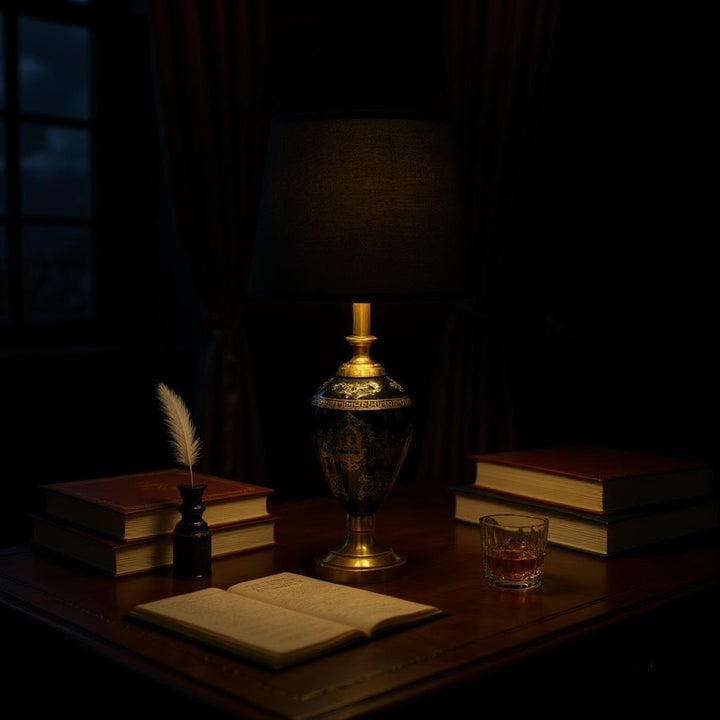 Czech Glass Vintage Table Lamp