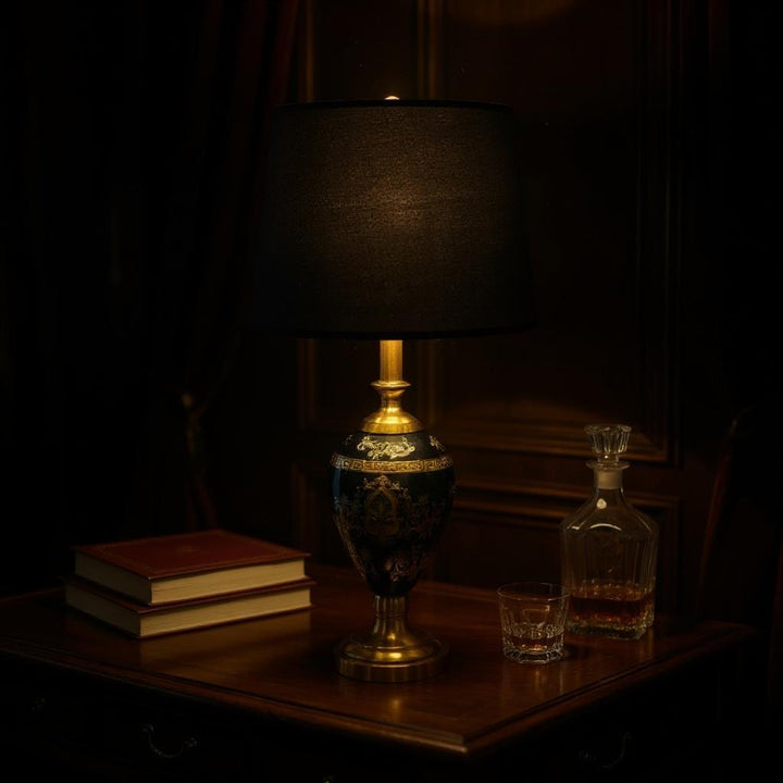 Czech Glass Vintage Table Lamp