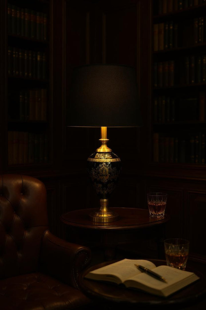 Czech Glass Vintage Table Lamp